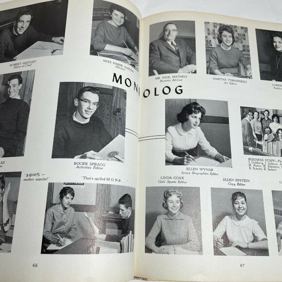 Monroe High School 1961 Yearbook Rochester New York Monrolog Hardcover u - Picture 9 of 10